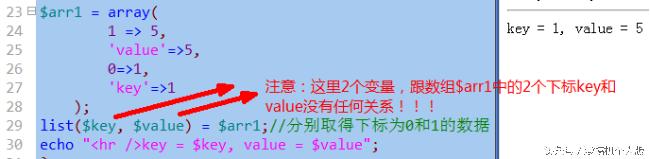php定义数组foreach