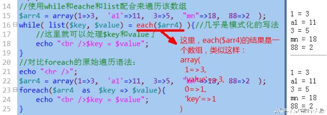 php定义数组foreach