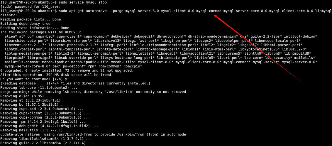 linux如何卸载mysql