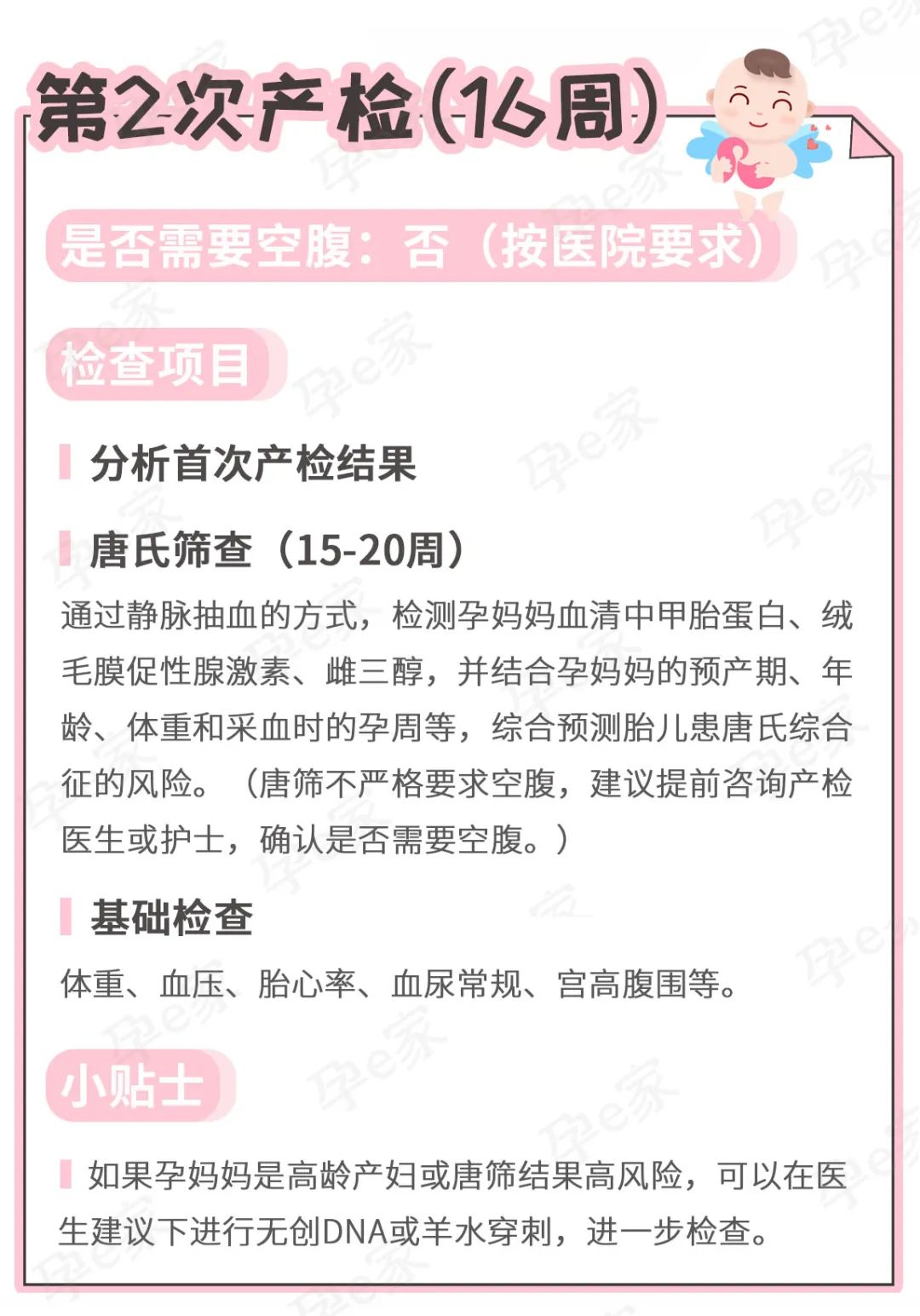 整个孕期的产检流程