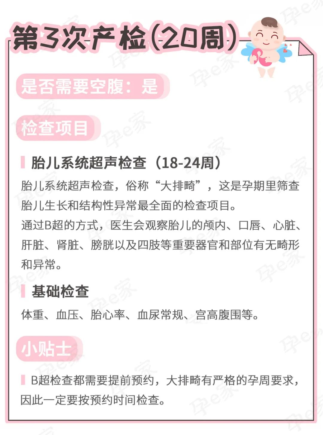 整个孕期的产检流程