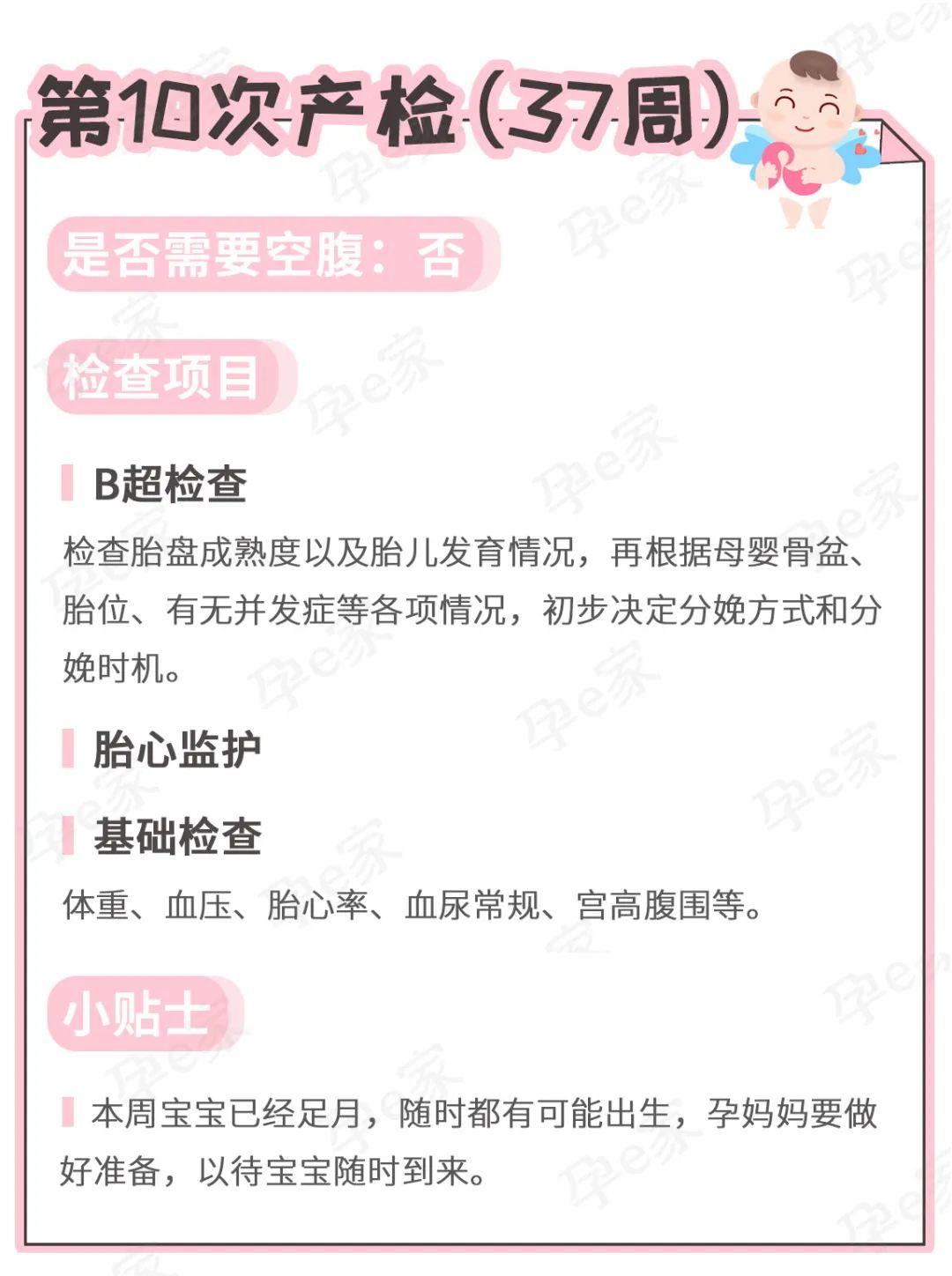 整个孕期的产检流程