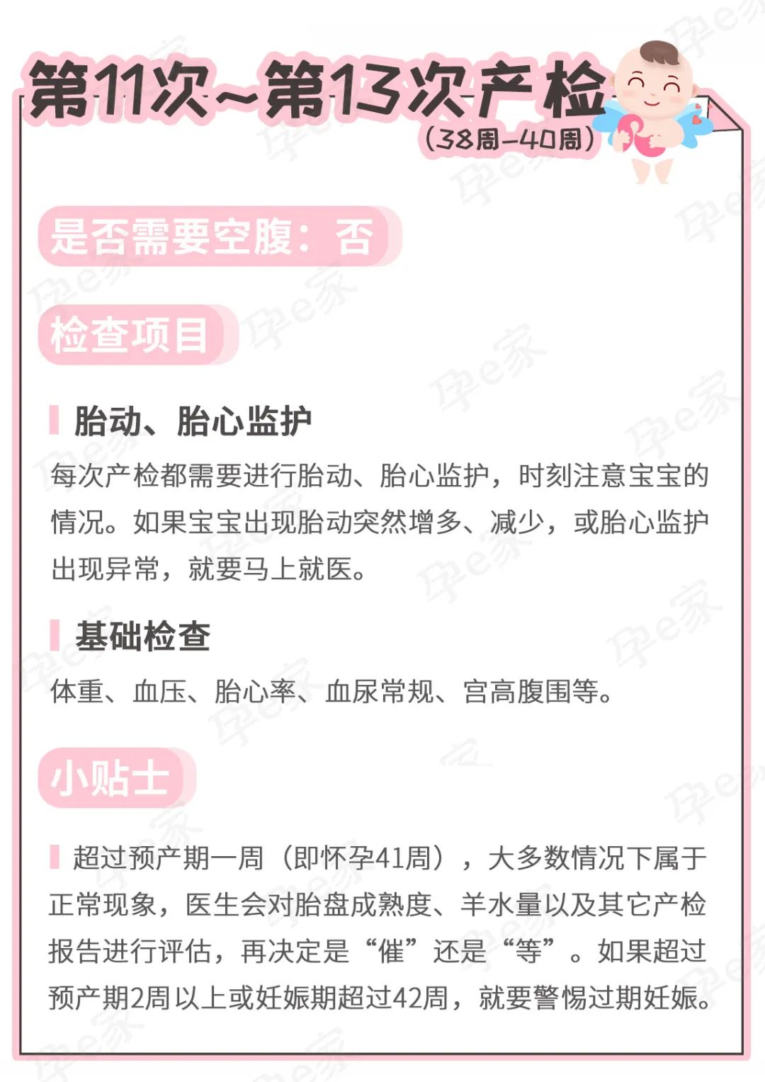整个孕期的产检流程