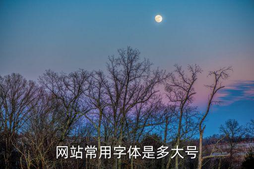 网页字体通常为什么