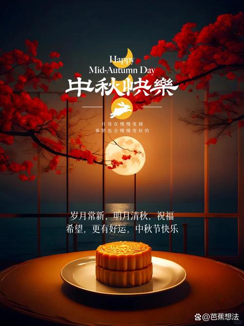 快乐中秋字体设计图片