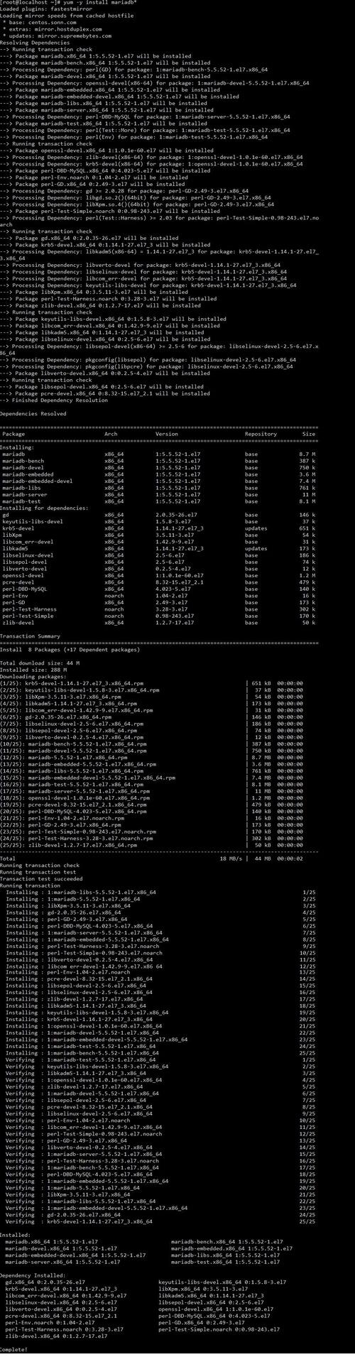 mariadb postgresql