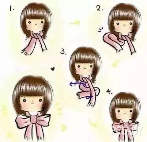 正方形丝巾的系法图解