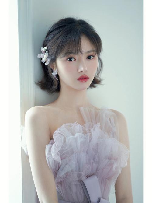 短发新娘礼服造型