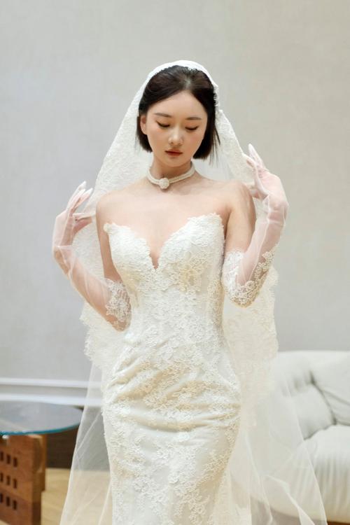 短发新娘礼服造型