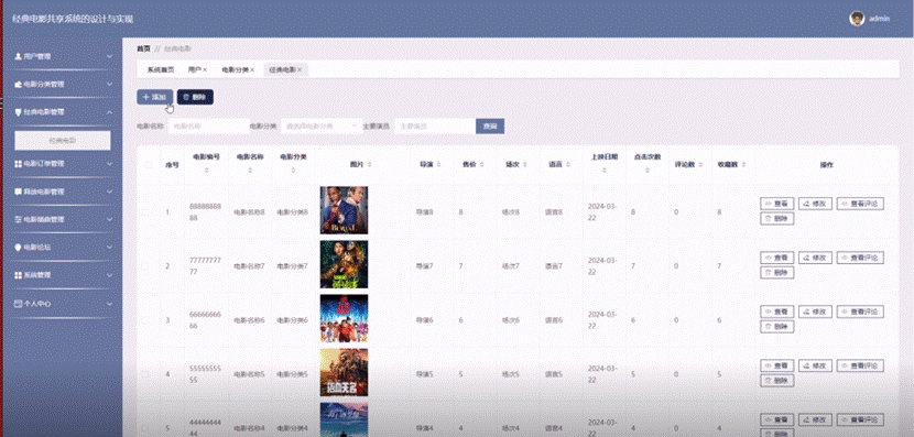java电影网站系统毕业设计
