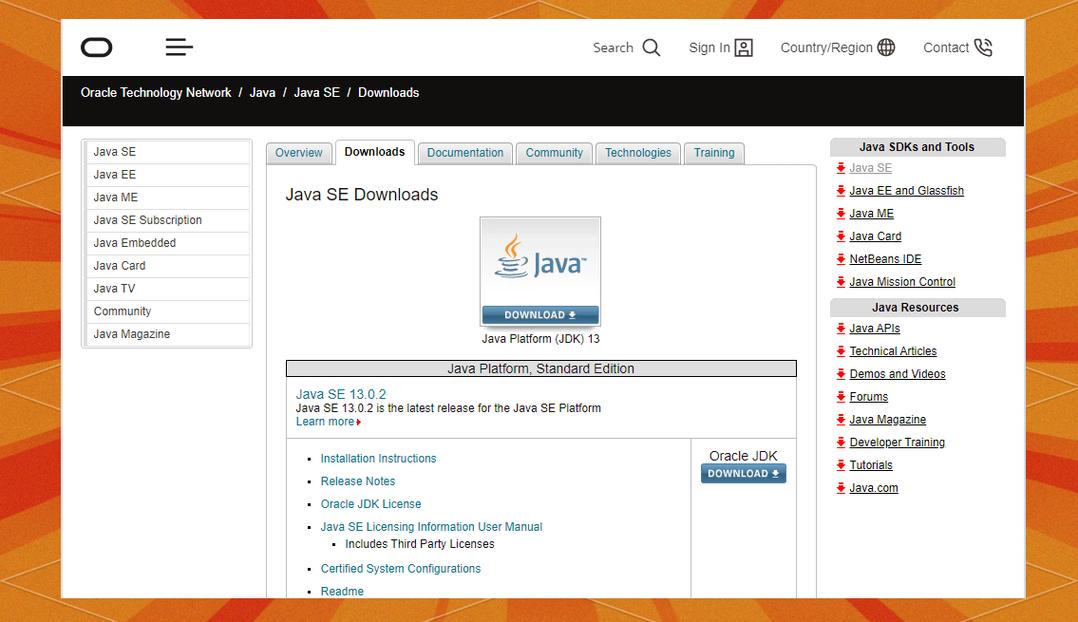 jdk16 oracle官方下载地址