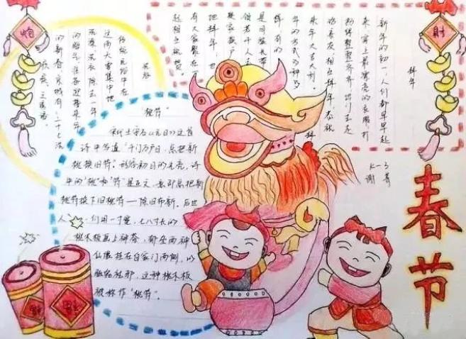 春节板报设计图案大全
