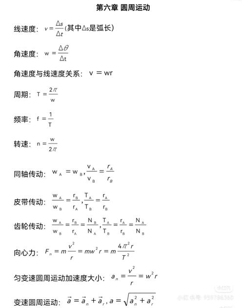 圆周运动公式推导过程