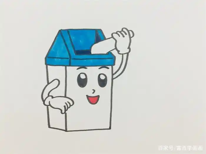 分类垃圾桶画法