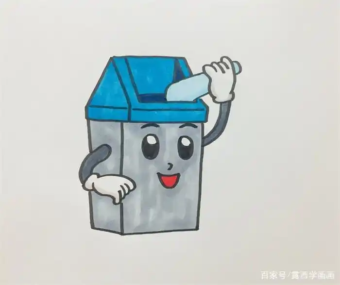 分类垃圾桶画法