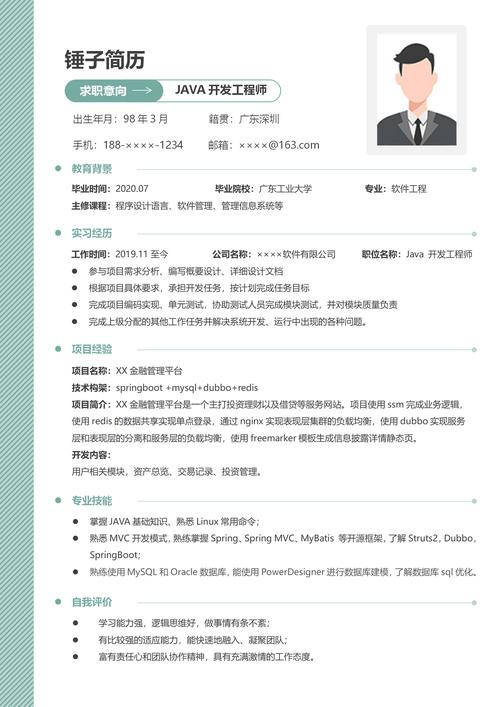 java开发简历