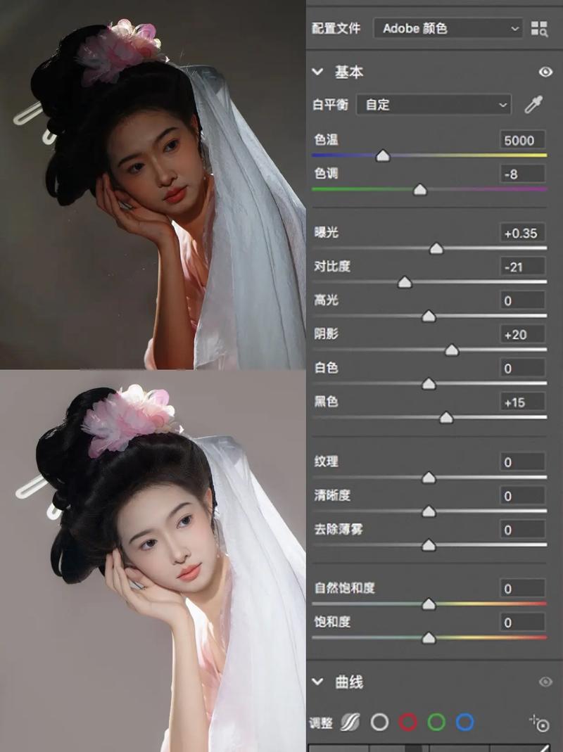 PS磨皮教程调出精细脸部皮肤的