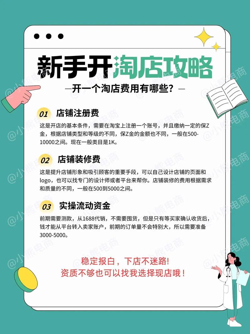 淘宝开店的流程及费用
