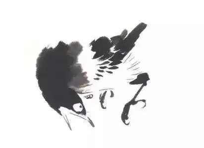 写意动感麻雀画法