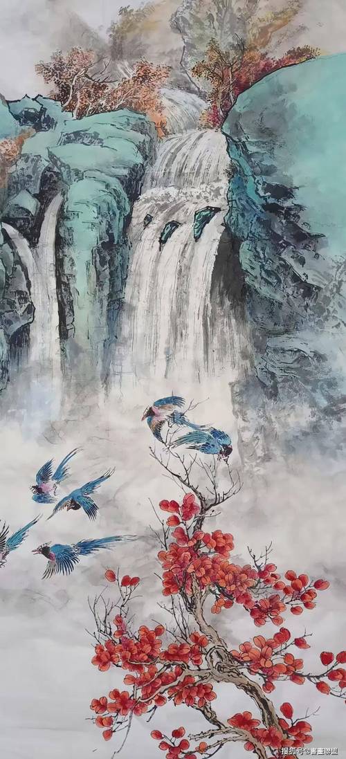 写意动感麻雀画法