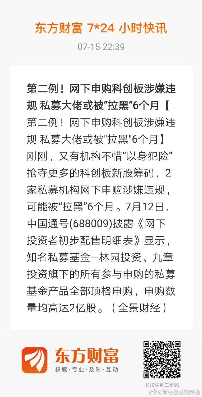 网下申购不按时缴款将被拉黑