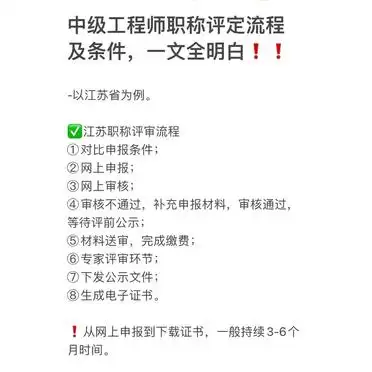 中级工程师职称评定及流程