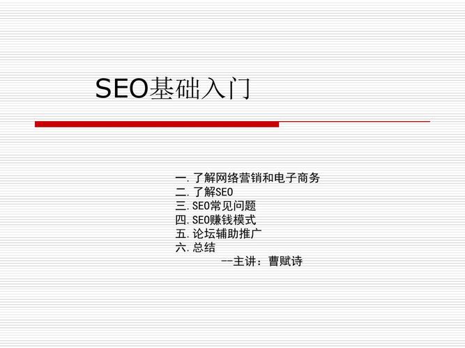 SEO基础入门免费教程.pptx