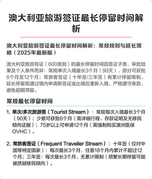 澳洲旅游签证待多久