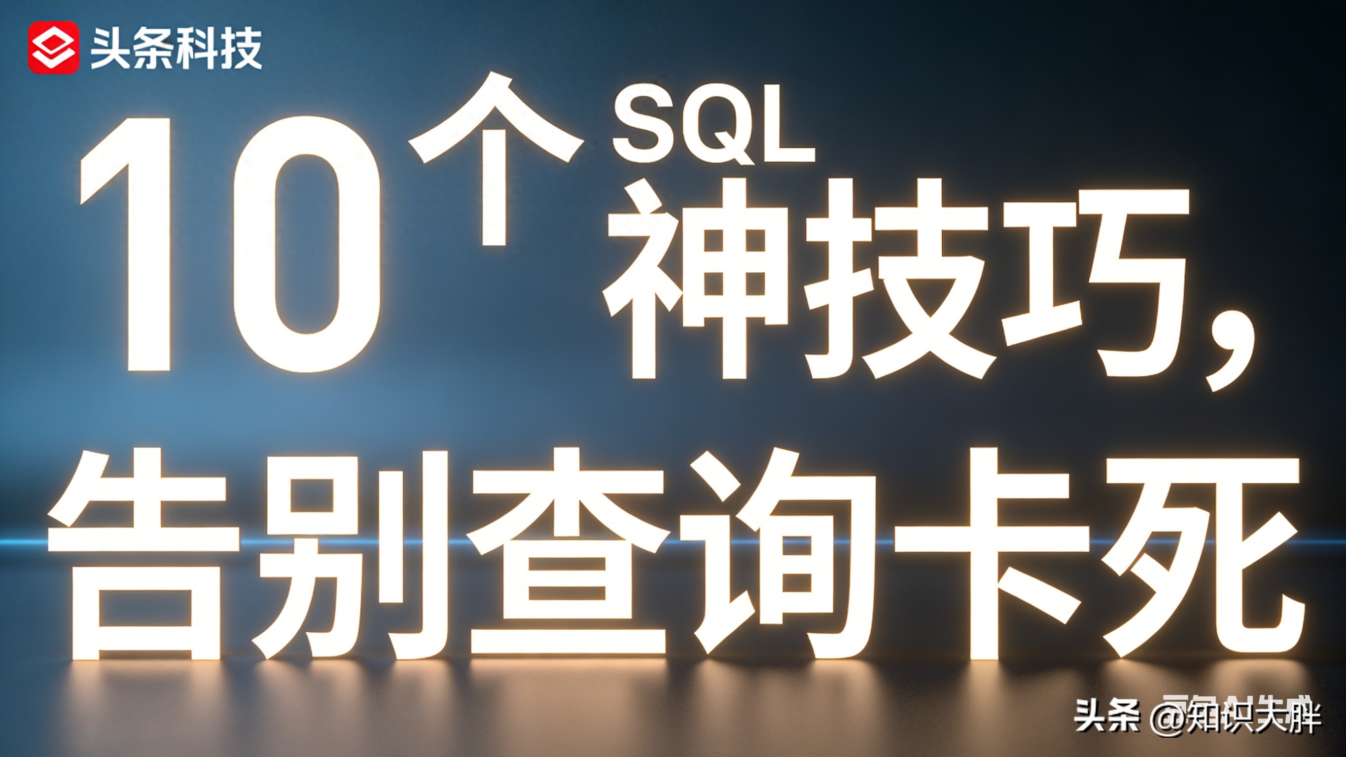 c语言sql select 10个SQL神技巧，告别查询卡死！普通人也能靠它玩转数据