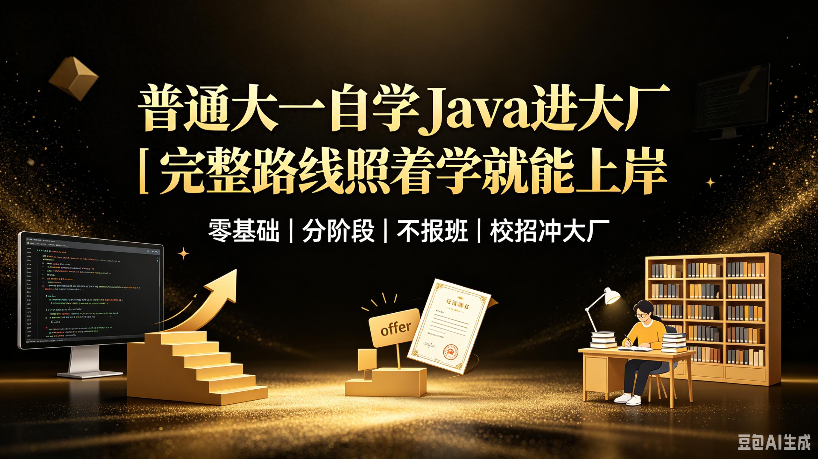 普通大一自学 Java 进大厂｜完整路线图，照着学就能上岸