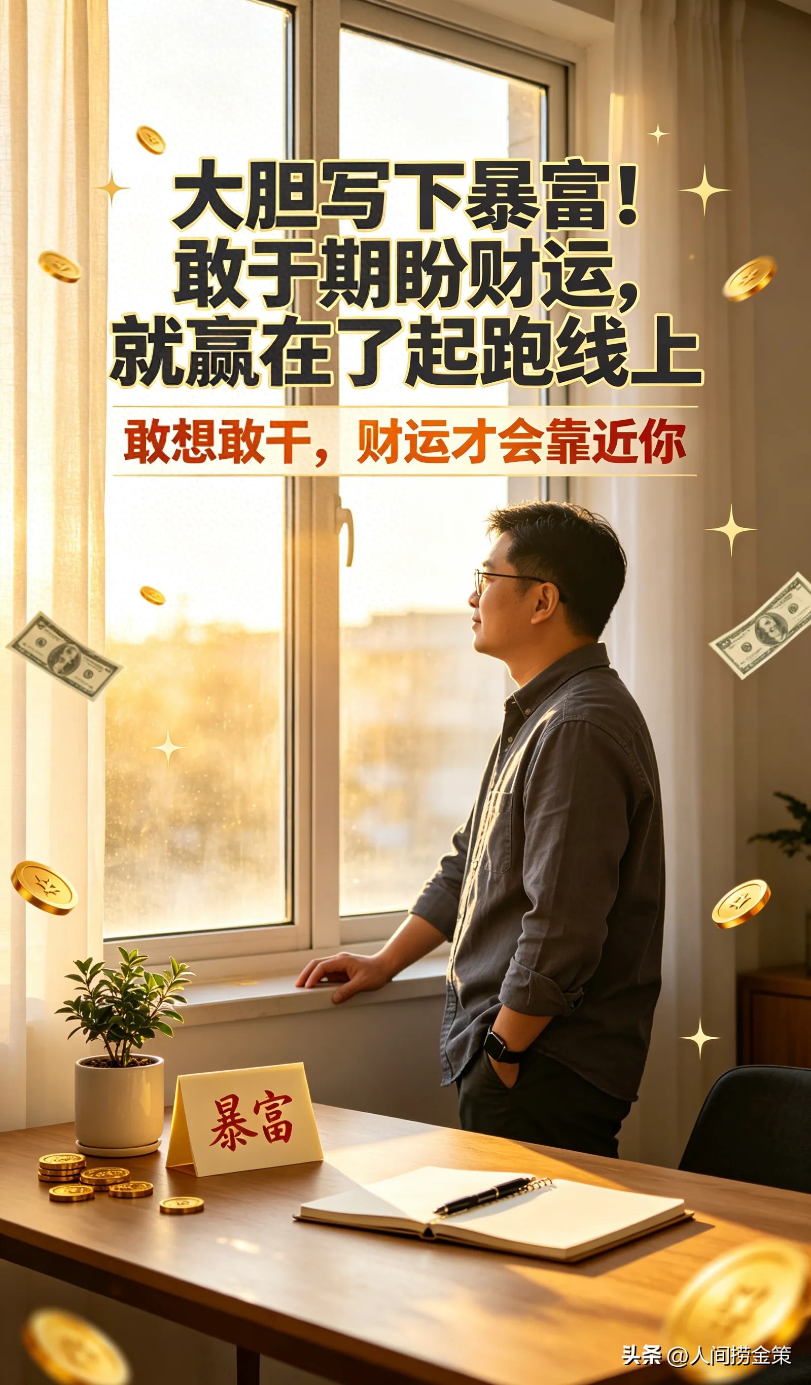 大胆写下暴富！敢于期盼财运，就赢在了起跑线上