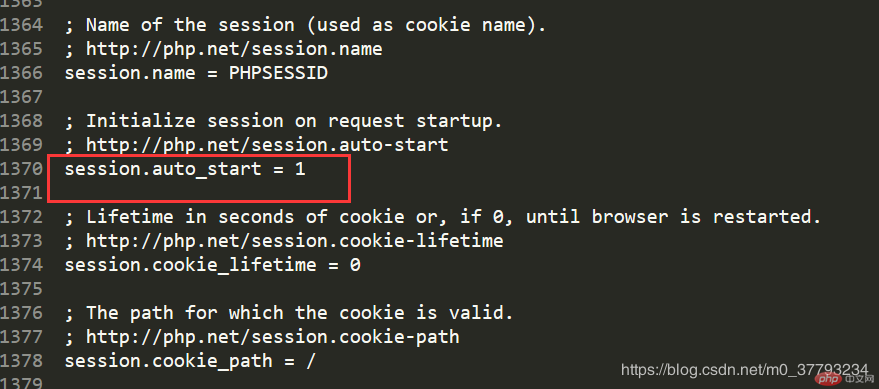 php.ini 配置session自动开启