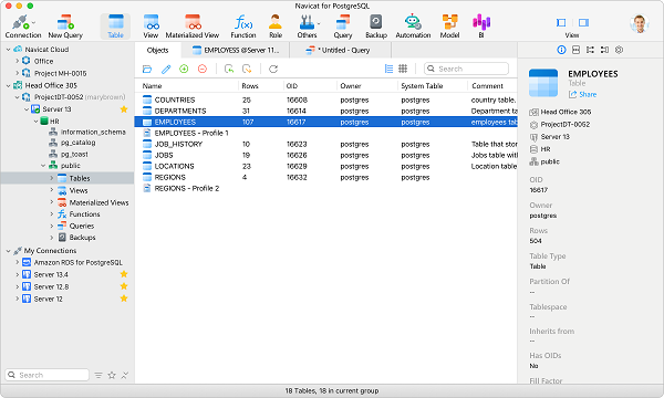 Navicat for PostgreSQL Mac版