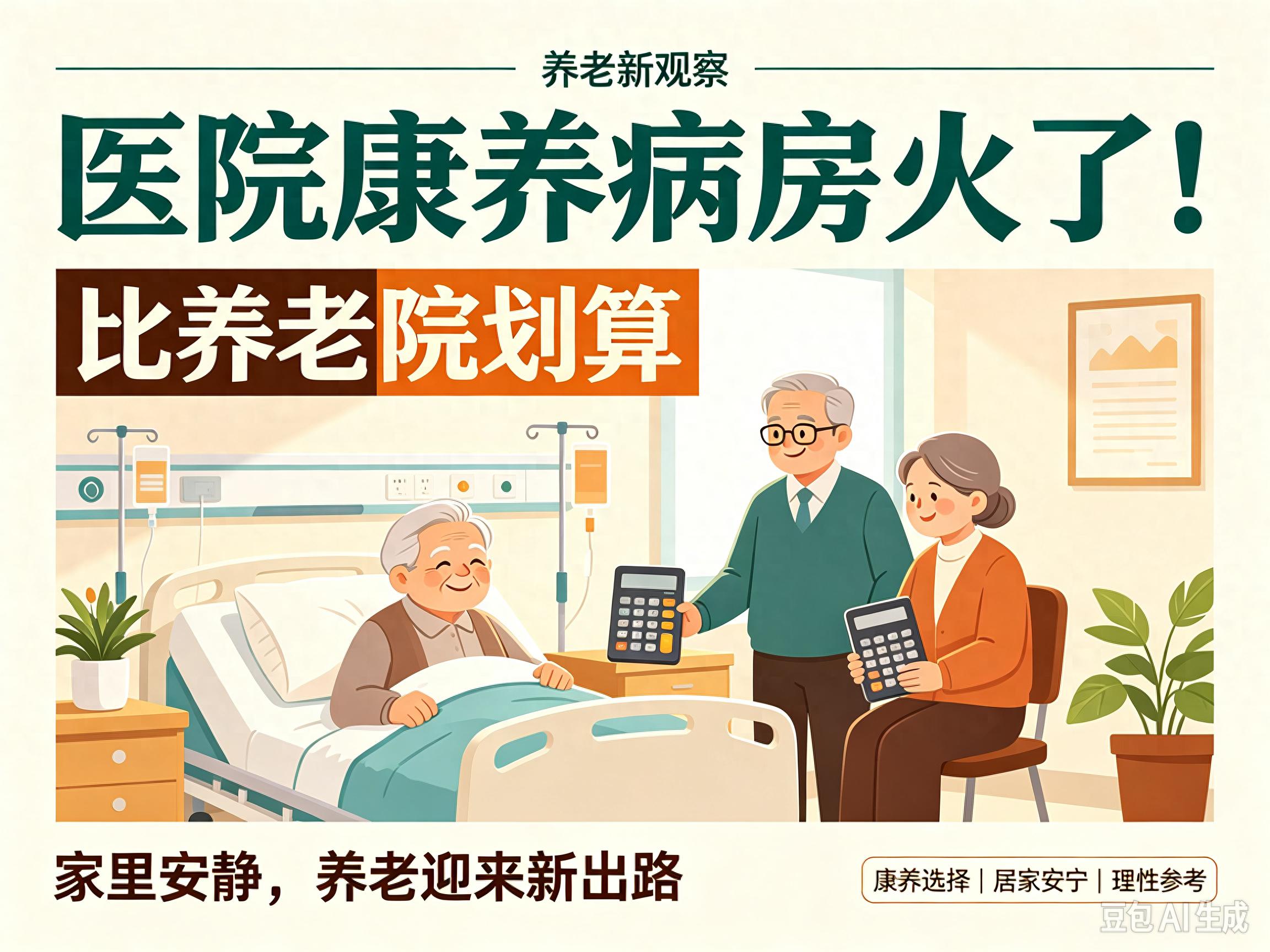 医院康养病房火了！比养老院划算家里安静，养老迎来新出路