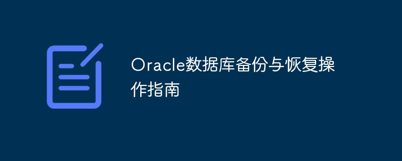 Oracle数据库备份与恢复操作指南
